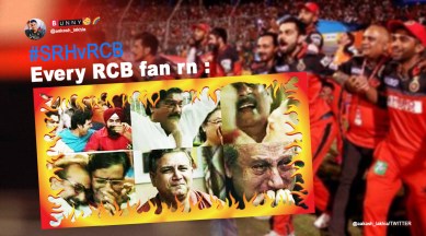 IPL 2021, SHR vs RCB, SHR vs RCB match reactions, SHR vs RCB Twitter reactions, Challengers Bangalore vs Sunrisers Hyderabad, Challengers Bangalore vs Sunrisers Hyderabad match memes, SHR vs RCB match memes, SHR vs RCB IPL 2021, Trending news, Sports news, cricket news, IPL news, Indian Express news, Challengers Bangalore beat Sunrisers Hyderabad