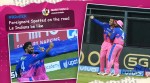 Riyan Parag, Riyan Parag selfie celebration, Riyan Parag selfie celebration memes, selfie celebration Twitter reactions, IPL 2021, RR vs KKR, RR vs KKR match reactions, RR vs KKR match summary, IPL memes, Trending news, Indian Express news