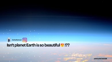 NASA, NASA Instagram, NASA night-shining clouds post, Noctilucent clouds, Trending news, Indian Express news