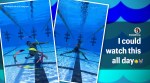 Underwater gymnastic, Woman performs gymnastic routine underwater, Underwater gymnastic routine, Underwater rhythmic gymnastics viral video, Trending news, Viral videos, Indian Express news.