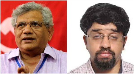 Sitaram Yechury and his son Ashish. (File Photo)