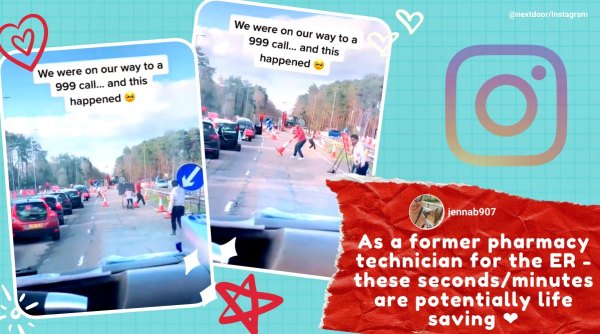 drivers clear path for ambulance, drivers clear blocked road ambulance, good news, viral videos, indian express,