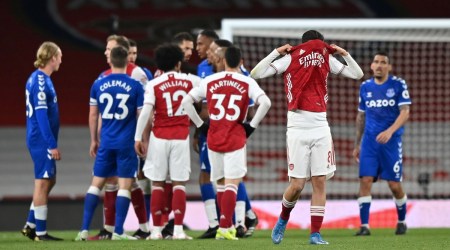 Arsenal's Dani Ceballos looks dejected after the match (Source: Reuters)