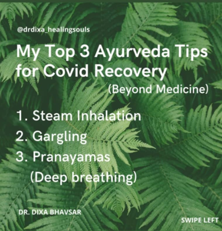 covid recovery tips, ayurveda