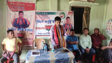 Bimal Chakma, newly elected member of district Council from BJP. (Photo: Facebook @ Bimal Kanti Chakma Fan Club)