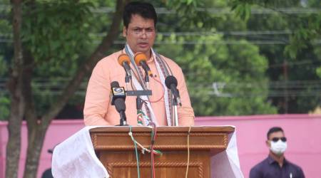 Tripura news, Biplab Deb, two arrested for FB post against CM, tripura CM, Tripura police, Indian express