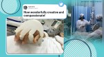 gloves hand, tiny hand gloves, nurse gloves hand for covid patient, nurse comfort covid patient with latex gloves hand, brazil covid deaths, viral news, indian express