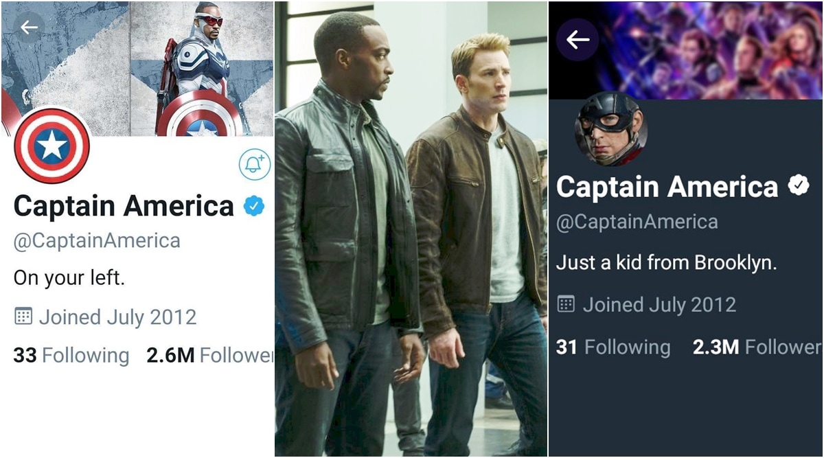 sam wilson as captain america is now twitter official anthony mackie replaces chris evans in bio see pic entertainment news the indian express