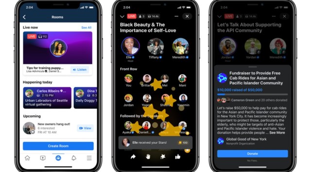 facebook, facebook live audio rooms, facebook clubhouse clone, facebook new audio features, facebook soundbites