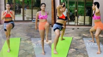 Sara Ali Khan in Green Sports Bra