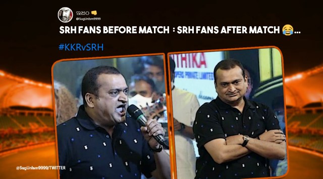IPL 2021, IPL 2021 Twitter reactions, SRH vs KKR, IPL 2021 memes, IPL 2021 memes, Kolkata Knight Riders v/s Sunrisers Hyderabad, IPL 2021 live scores, Kolkata Knight Riders beat Sunrisers Hyderabad, Kolkata Knight Riders beat Sunrisers Hyderabad by 10 runs, Trending news, Cricket news Indian Express news