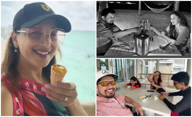 madhuri maldives photos