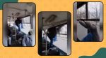 Cherkasy, Cherkasy stories, Man Climbs Out Of Tram Window To Avoid Paying Fare, viral videos, bizarre video, man climbs out of tram viral video, indian express news