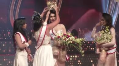 Pushpika De Silva, Mrs Sri Lanka 2021, Mrs Sir Lanka controversy, Mrs Sri Lanka crown seized, Caroline Jurie, trending news, Indian Express news