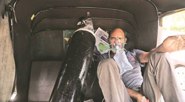 Vasant Kunj, Covid-19 India Second Wave, Delhi oxygen availability, Delhi oxygen scramble, Delhi coronavirus cases, Delhi covid-19 cases, Delhi news, indian express