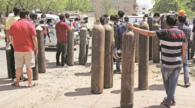 Covid oxygen, Gurgaon covid hospital, Covid ocygen issue, India covid news, Gurgaon oxygen, Covid deaths, Indian express news