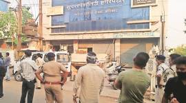 Covid patients dead, Rajdhani Hospital’s Covid ward, COVID-19 cases in Chhattisgarh, Raipur hospital fire, india news, indian express