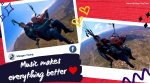 paragliding videos, man plays violin while paragliding, music teacher plays violin in air, paraglider plays violin, viral videos, indian express,