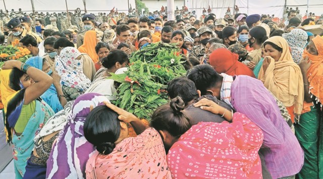 At wreath laying ceremony in Bijapur, Monday. (Photo: Reuters)