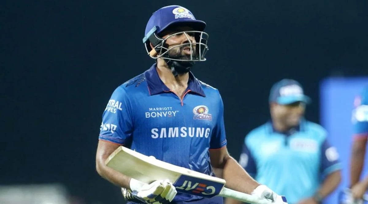 Mumbai Indians' Rohit Sharma walks back after being dismissed against Punjab Kings. (IPL)