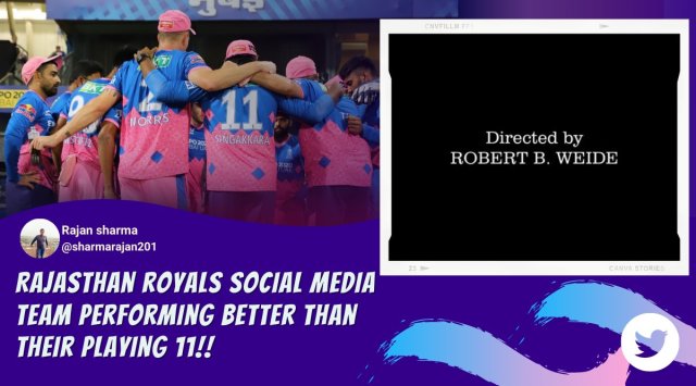 ipl 2021, rcb vs rr, rr points table, rajasthan royals. rajasthan royal twitter admin, rr troll own team, rr funny tweets, viral news, cricket news, indian express