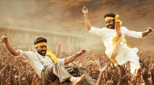 RRR new poster: Ram Charan, Jr NTR feature in new celebratory poster on ...