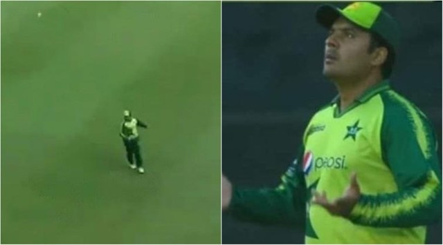 sharjeel khan, sharjeel khan funny drop catch, sharjeel khan funny fielding, pakistan players funny catch drop, pakistan fielders funny fielding, Pakistan vs South Africa 2nd T20I, PAK vs SA 2nd T20I