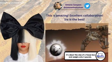NASA, Sia, NASA and Sia collaboration, Sia music video with NASA, Sia floating though space music video, Ingenuity helicopter test flight, Floating Through Space song, David Guetta, NASA mars mission, NASA Mars rover, NASA’s Perseverance mission Trending news, Indian Express news