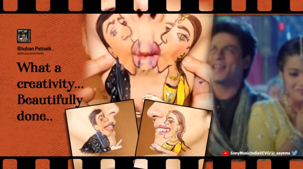 facial art video, shah rukh khan kajol foreign fan videos, iranian artist shah rukh song video, saboose srk facial art videos, indian express, viral videos