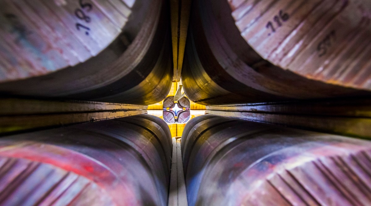 The Muon g-2 particle storage ring in the MC-1 Building at Fermilab in Batavia, Ill. (Fermilab/US Department of Energy via The New York Times)  
