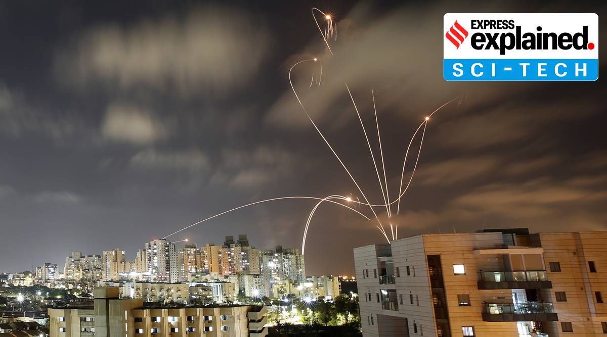 Streaks of light are seen as Israel's Iron Dome anti-missile system intercepts rockets launched from the Gaza Strip towards Israel, as seen from Ashkelon, Israel. (Reuters)