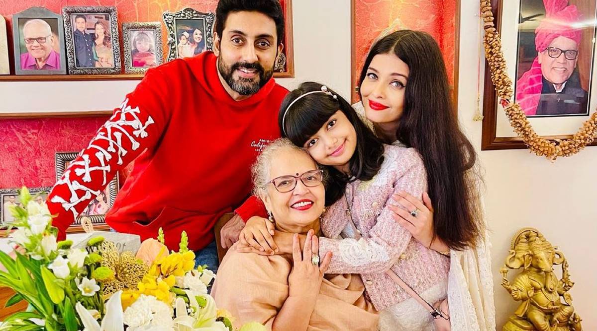 Inside Aishwarya Rai&#39;s mother&#39;s birthday party with Abhishek Bachchan, Aaradhya. See photos | Entertainment News,The Indian Express