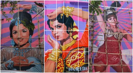 Asha Parikh- Waheeda Rehman- Helen- BAP mural in Bandra