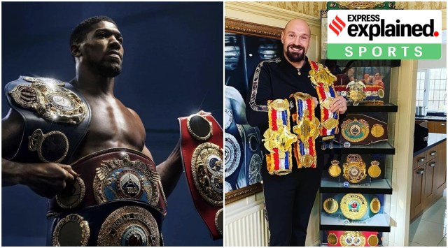 Anthony Joshua (left) and Tyson Fury. (Photos: Twitter)