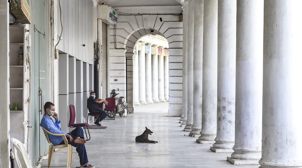 Connaught Place in New Delhi. (PTI Photo) 
