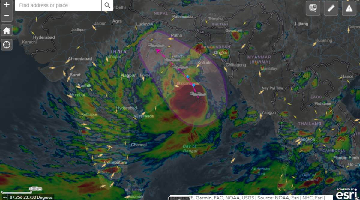 Cyclone Yaas, Cyclone Yaas Esri India,