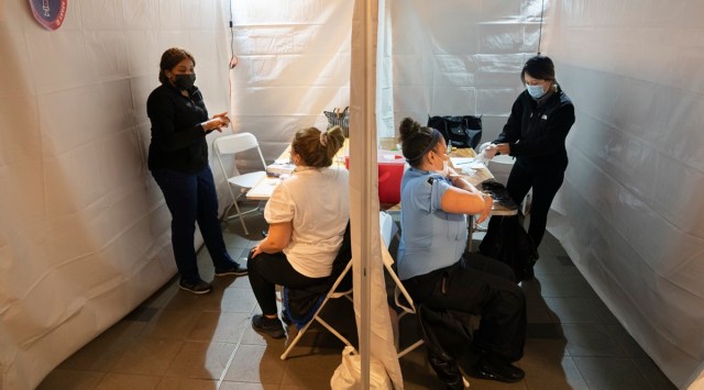 A vaccination site in New York. (Photo: New York Times)