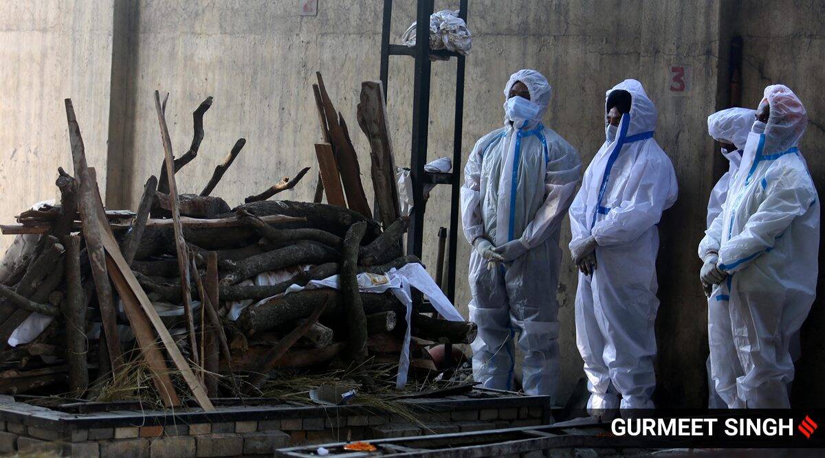 At a cremation centre in Punjab