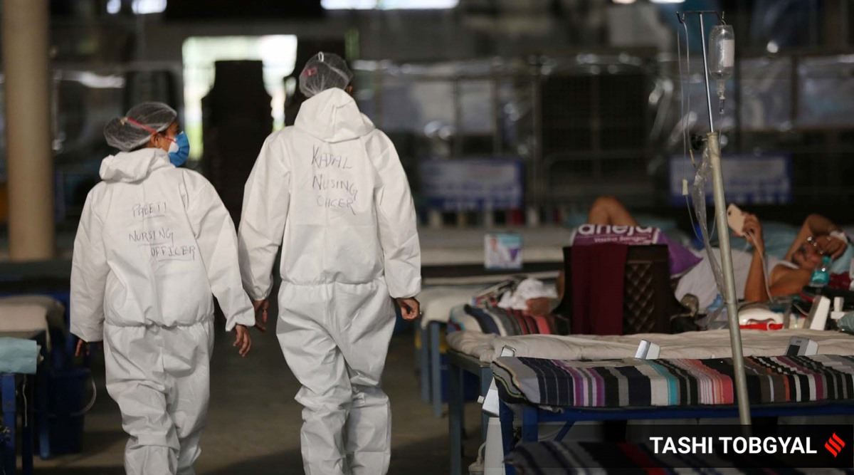 The action comes a day after the family of the deceased was booked on charges of criminal assault, trespass, and damages to furniture following a heated argument at the hospital. (Express Photo: Tashi Tobgyal)