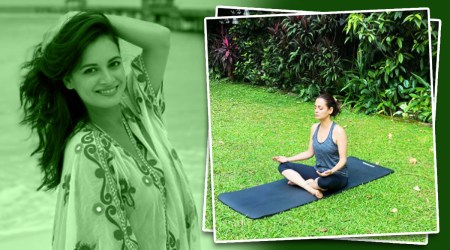 meditation benefits, dia mirza news, dia mirza meditation, fitness goals, dia mirza meditation, indianexpress.com, indianexpress, dia mirza daily routine, meditation news, dia mirza exercise, mental health exercises to calm down, how to beat anxiety, deep breathing, meditation effects,