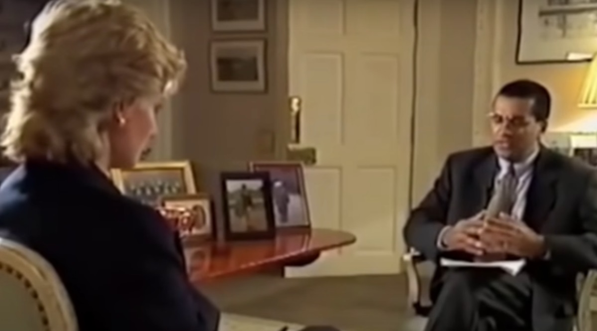 Martin Basher interviews Princess Diana in 1995 (YouTube screengrab)