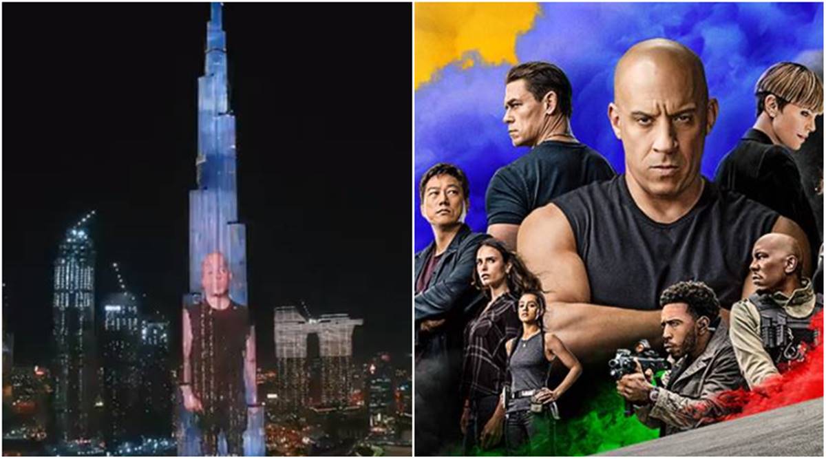 Fast and Furious 9 promo beamed onto Burj Khalifa, Vin Diesel feels  'blessed and grateful' | Entertainment News,The Indian Express