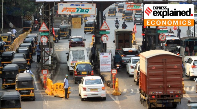 A FasTag lane at a toll plaza (Express Photo: Deepak Joshi)