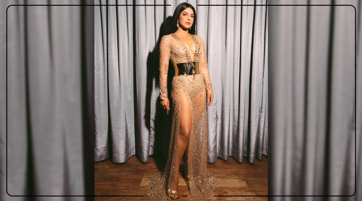 Billboard Music Awards 2021 Priyanka Chopra Steals The Show In A Risqué Shimmery Outfit 2857