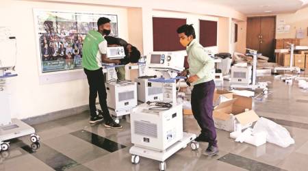 rajkot, ventilator, Covid-19 India Second Wave, gujarat coronavirus news, rajkot coronavirus cases, rajkot covid-19 cases, india news, indian express