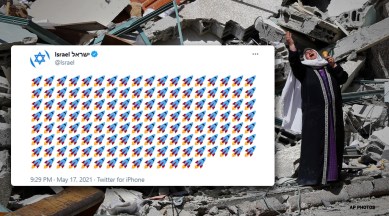 Sickeningly Cruel Vindictive Israel Draws Ire After Tweeting Emojis Trending News The Indian Express