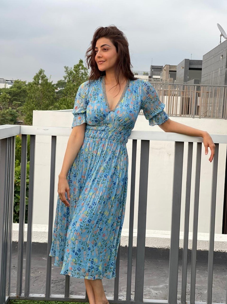 Kajal Aggarwal Aces Summer Fashion In This Printed Dress 