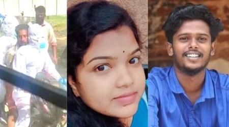 Ashwin(right) and Rekha worked as volunteers at a domiciliary care centre — a facility for patients who do not have room quarantine facility at their homes — at Punnapra North panchayat.