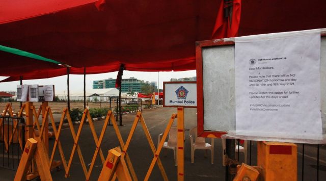 The vaccination drive in Mumbai will remain suspended for Monday  due to the cyclone warning.  (Express Photo By Pradip Das)