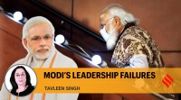 Narendra Modi, Narendra Modi’s political career, PM Modi covid handling, Modi leadership failures, Covid pandemic, Coronavirus cases, Tavleen Singh writes on PM Modi, Tavleen Singh column, Indian express news